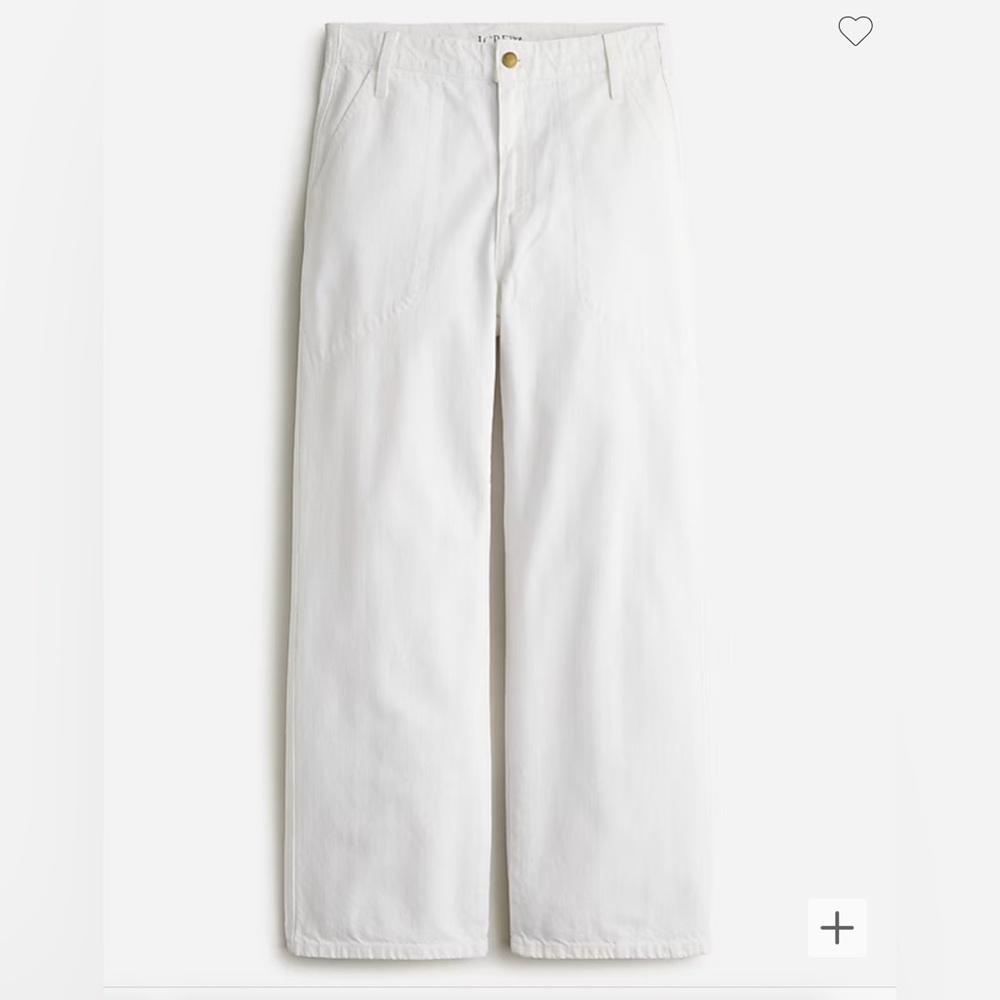 J.Crew Sailor Slim Wide-leg Jean in white